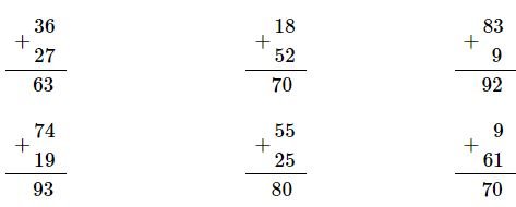 Bài 1 trang 89 SGK Toán 2 tập 1