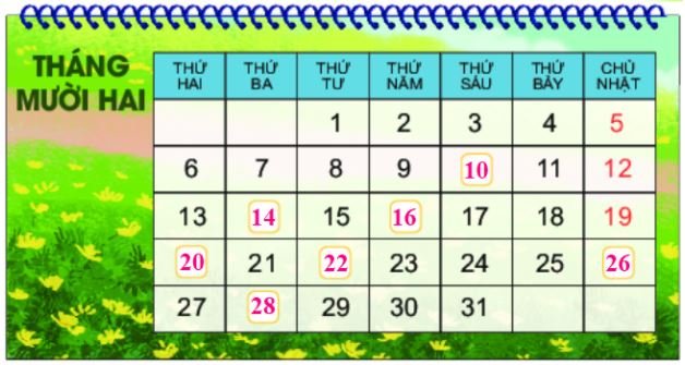 Bài 30: Ngày - tháng (SGK Toán 2 Kết nối tri thức )