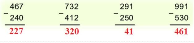 Bài 1 (trang 87 SGK Toán 2 tập 2)