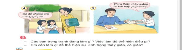 Giải Đạo Đức 2 bài 3 Kính trọng thầy cô giáo
