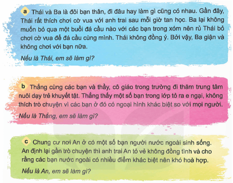 Bài 2: Tôn trọng sự khác biệt của người khác