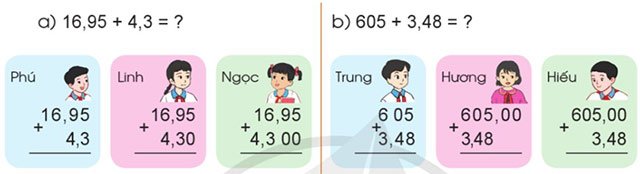 Cộng các số thập phân