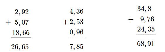 Cộng các số thập phân
