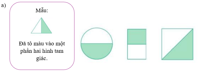 Toán lớp 3 trang 56, 57, 58 Một phần hai, một phần tư | Cánh diều (ảnh 1)