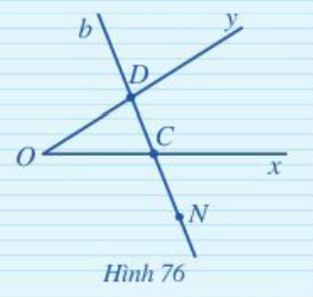 Cho góc xOy và điểm N không nằm trong góc đó (ảnh 1)