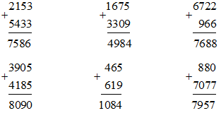 Giải Toán 3 tập 2 Bài: Phép cộng các số trong phạm vi 10000