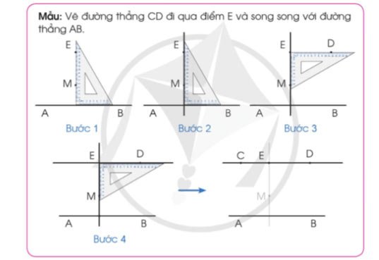 Toán 4 tập 1 Bài 22 Hai đường thẳng song song. Vẽ hai đường thẳng song song 