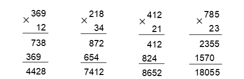 Toán 4 tập 1 Bài 32 Nhân với số có hai chữ số 