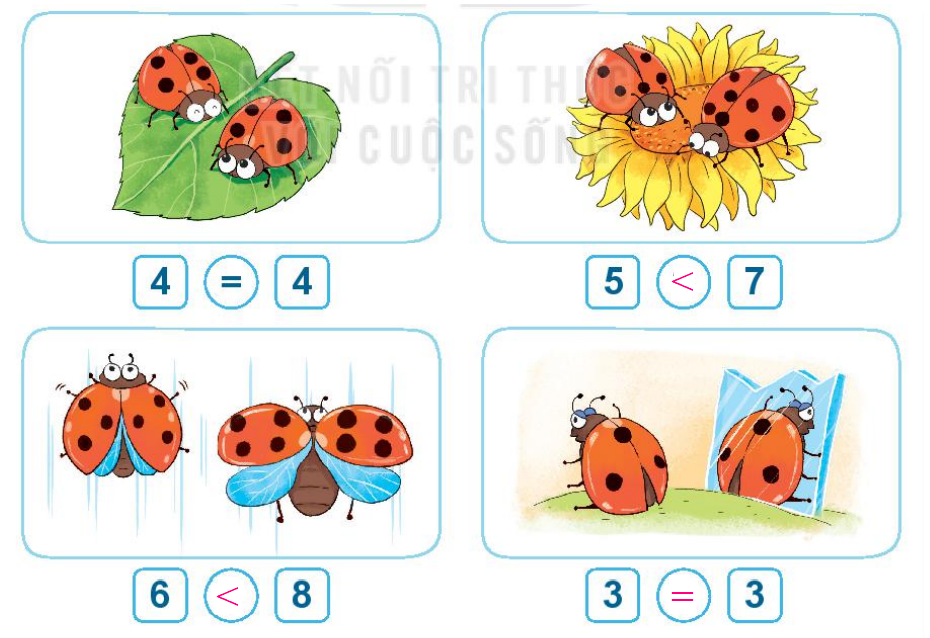 Bài 4: So sánh số Toán lớp 1 trang 26 