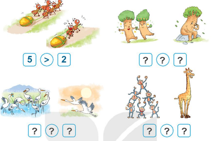 Bài 4: So sánh số Toán lớp 1 trang 26 