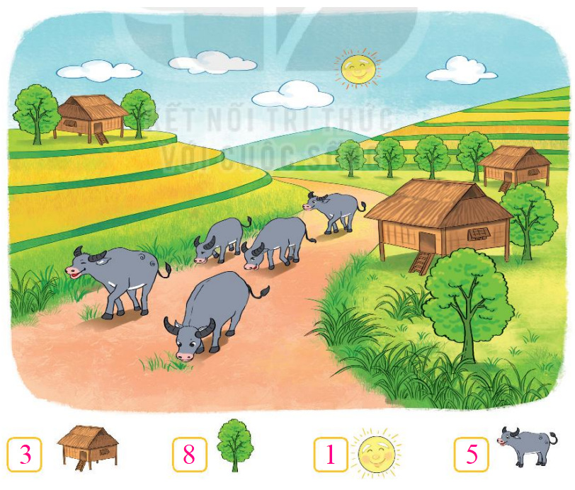 Bài 6: Luyện tập chung Toán lớp 1 trang 38
