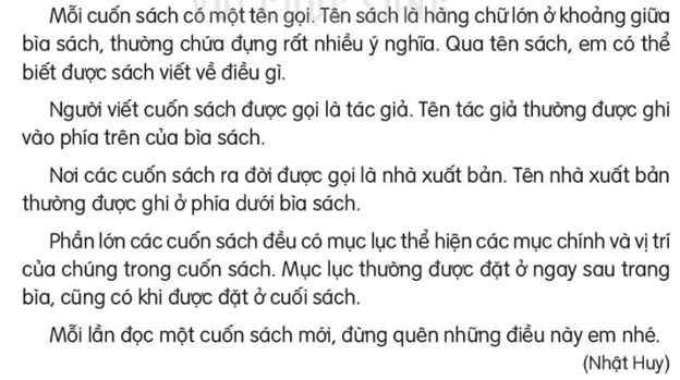 Giải Tiếng Việt lớp 2 Tập 1 Bài 15: Cuốn sách của em  – Kết nối tri thức (ảnh 1)