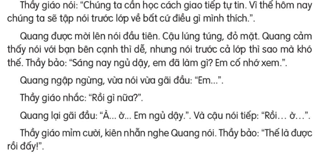 Giải Tiếng Việt lớp 2 Tập 1 Bài 6: Một giờ học – Kết nối tri thức (ảnh 1)