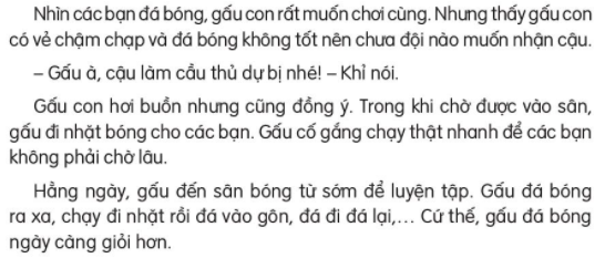 Giải Tiếng Việt lớp 2 Tập 1 Bài 8: Cầu thủ dự bị  – Kết nối tri thức (ảnh 1)
