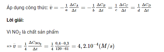 Giải sgk Hoá học 10 bài 15: Phương trình tốc độ phản ứng và hằng số tốc độ phản ứng
